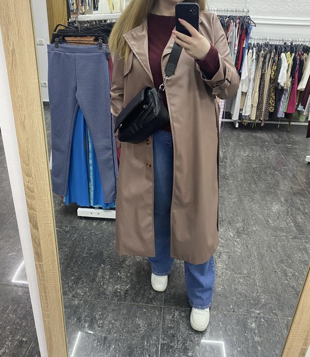 Тренч з екошкіри