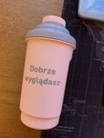 Bidon- shaker pudrowy róż.