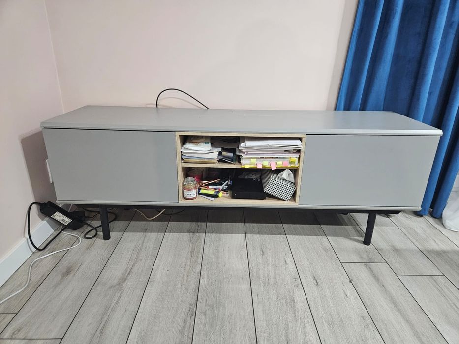 Szara szafka RTV 150 cm