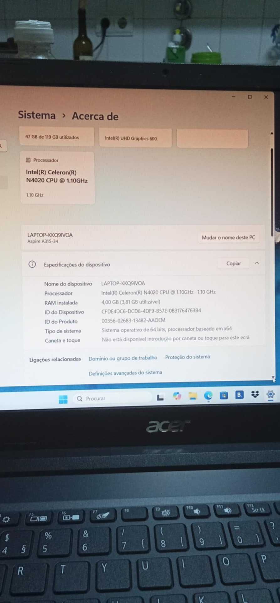 PC Acer Aspire A315-34