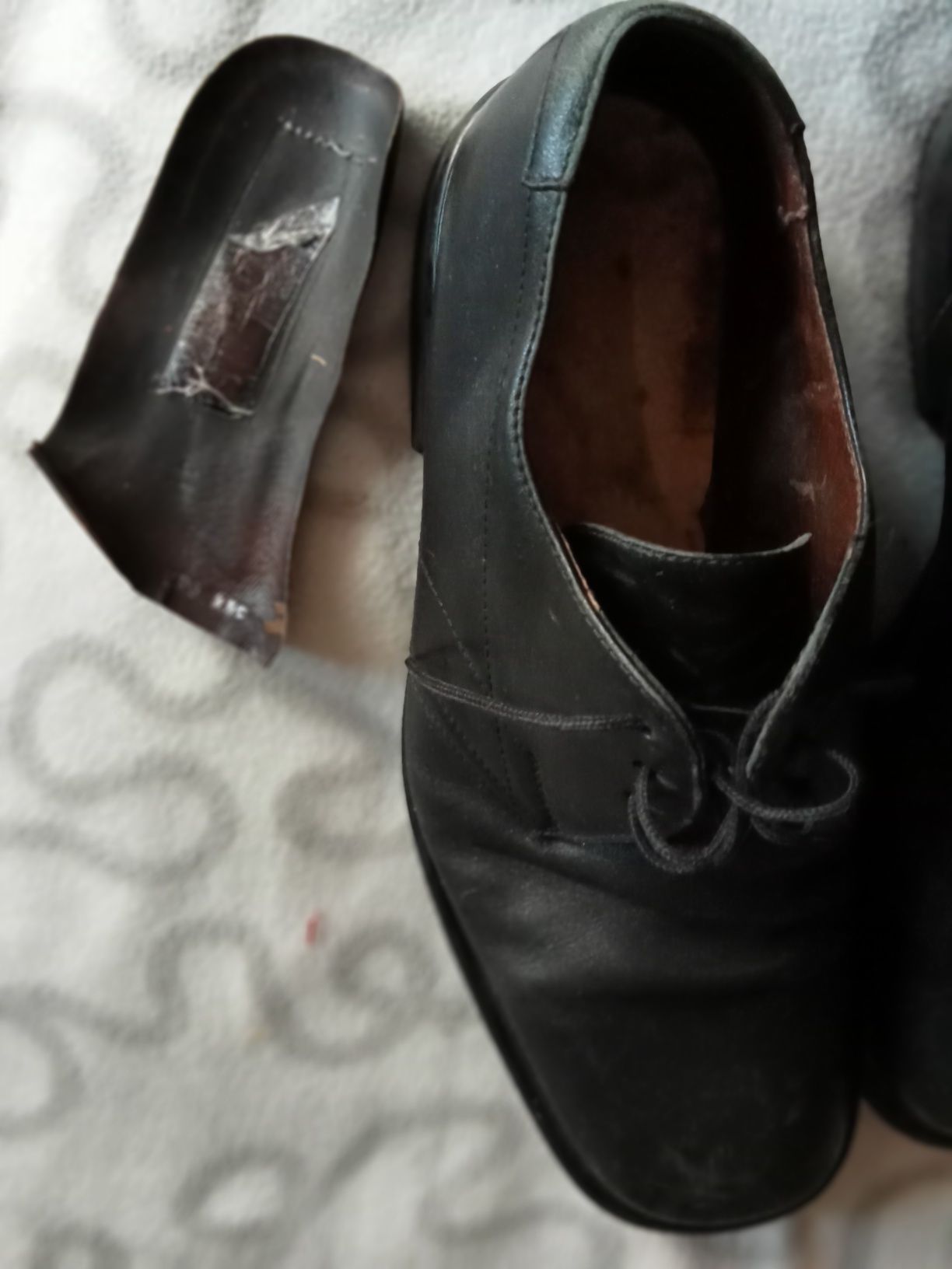 Туфли, ботинки черные, кожа Nord