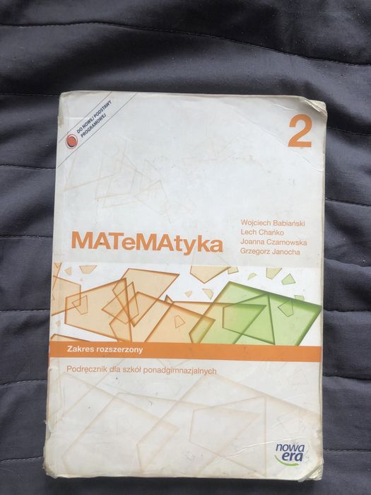Książka matematyka zakres rozszerzony nowa era 2 część