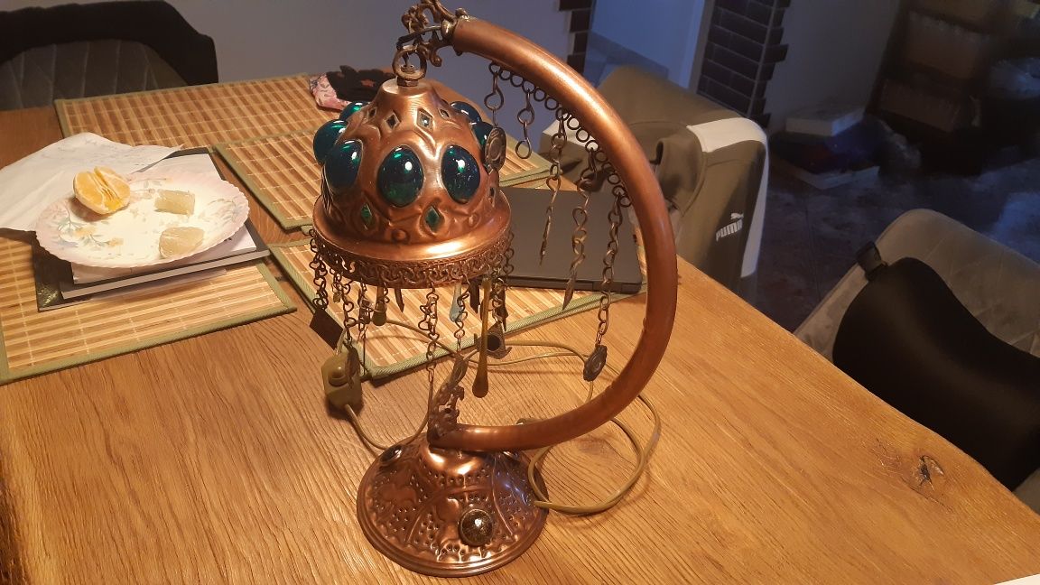 Stara lampa miedziana