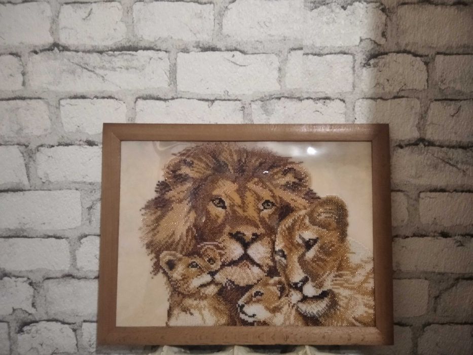 Картина ПАННО "Павлины" 2 варианта.: Часы!  бисером.Полная зашивка!