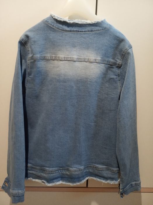 Bluza dżinsowa dla dziewczynki z cekinami i ozdobnymi kieszonki