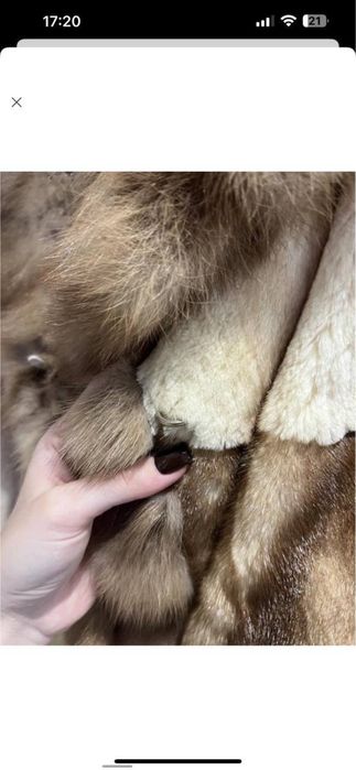 Норкова шуба з соболем натуральнаа