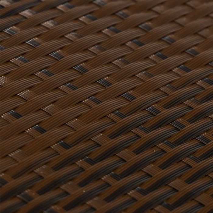 vidaXL Parawany balkonowe, 10 szt., brązowo-czarne, 255x19cm rattan PE