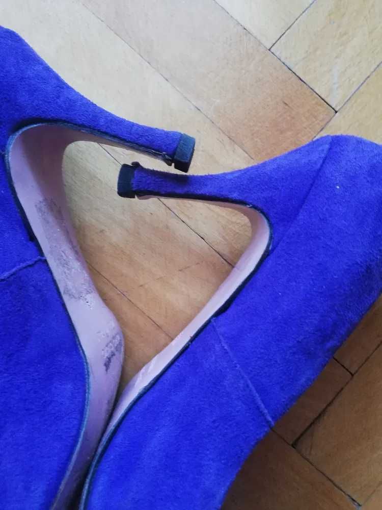 Szpilki , rozm 37 , made in Italy, skóra naturalna, zamsz