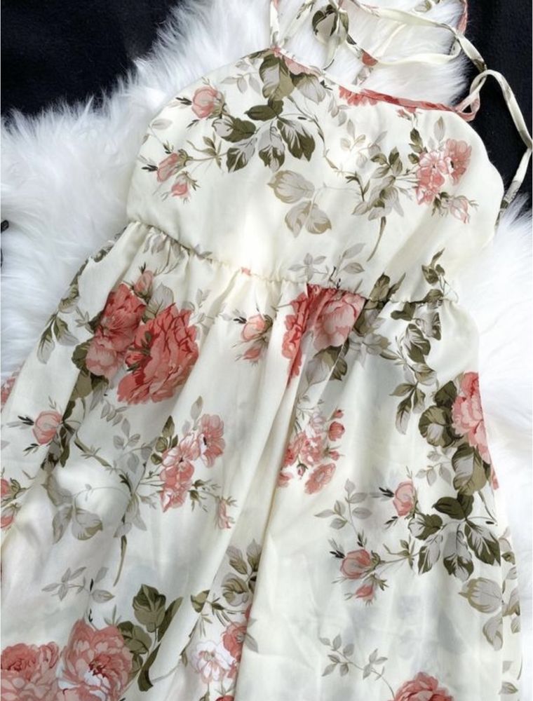 Біла сукня для вагітних у квітковий принт Shein /платье для беременных