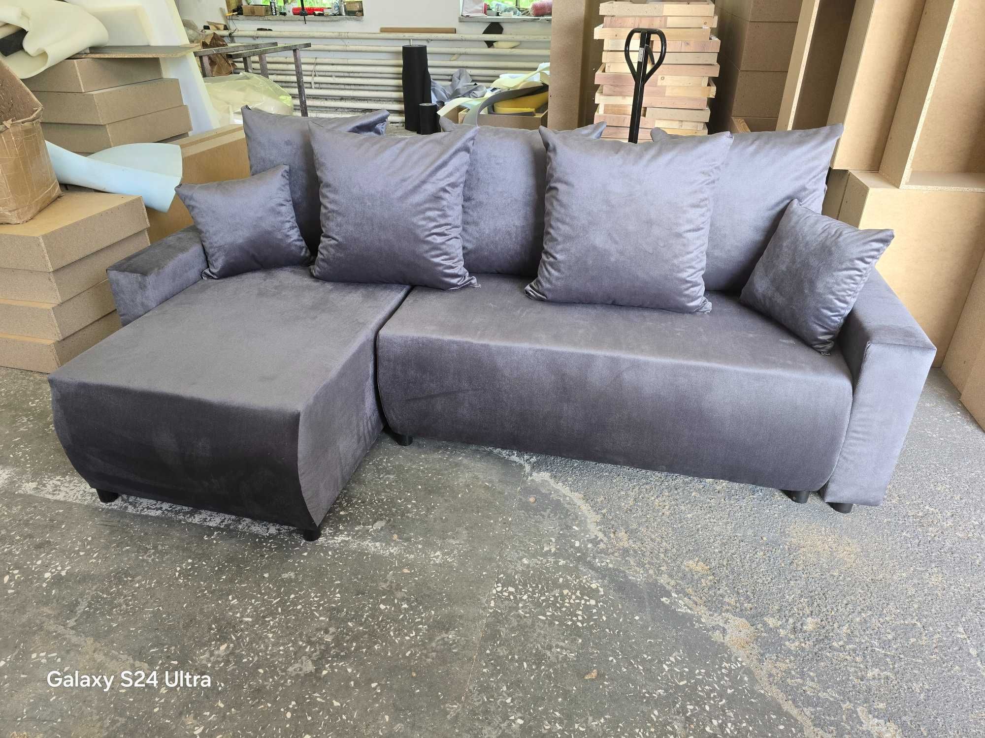 Sofa narożna VEGAS od producenta. Materac sprężynowy