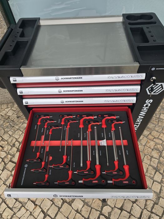 Carrinho de ferramentas 6 gavetas 4 completas novo