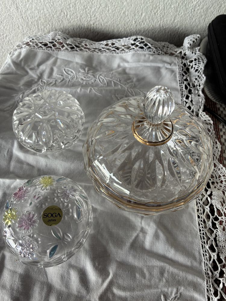 4 peças novas em cristal