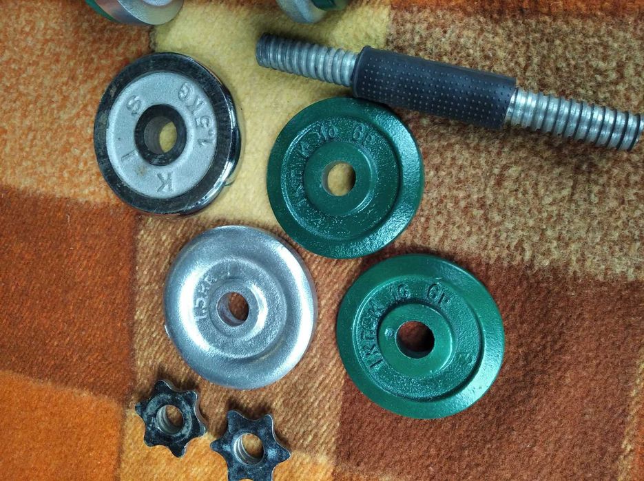 Гантели разборные по 6 кг. Грифы, блины. Гиря