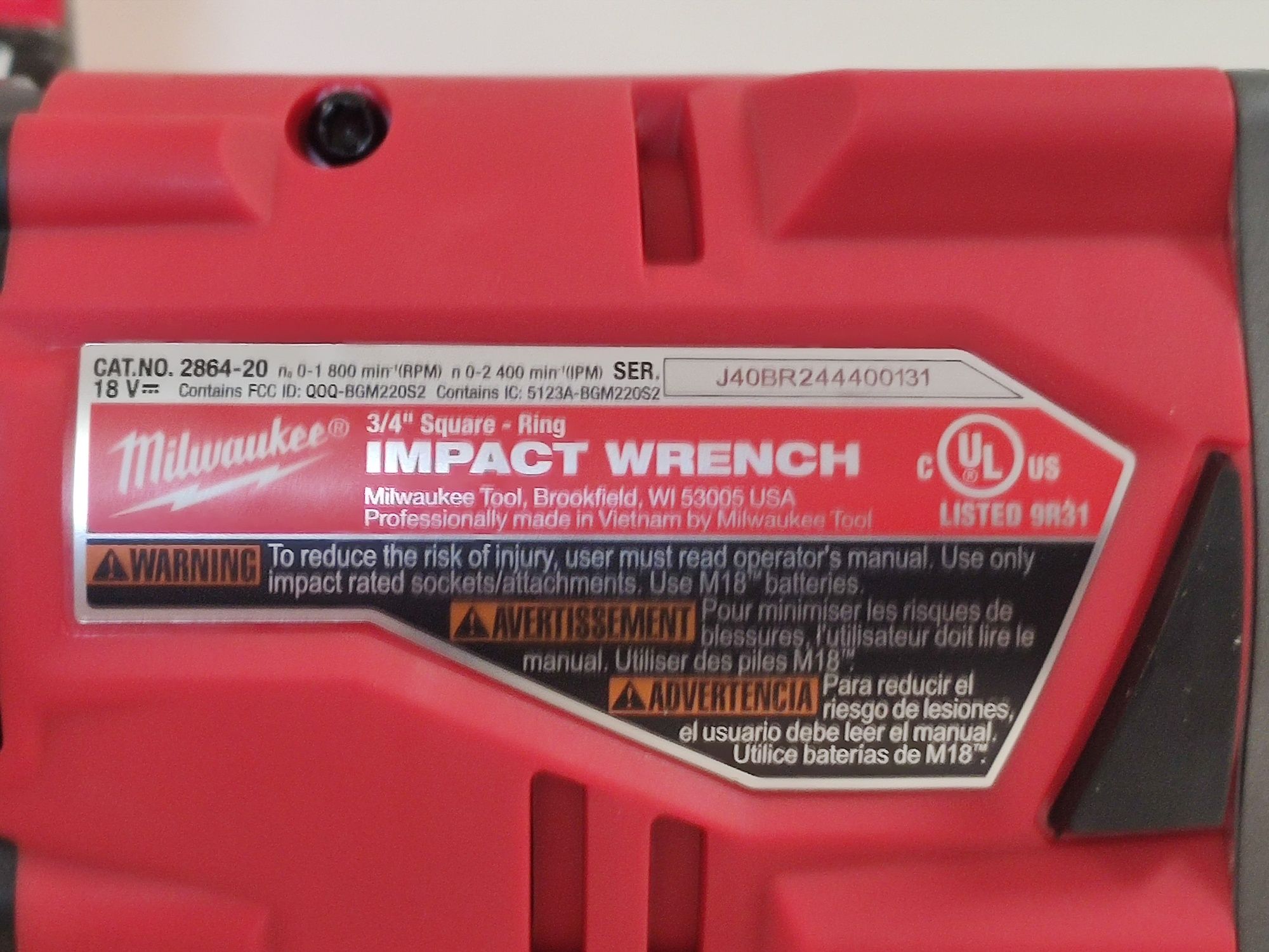 Ударний гайковерт квадрат 3/4" Milwaukee 2864-20 M18 FUEL ONE-KEY™