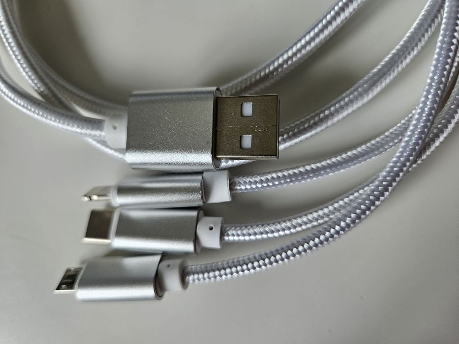Nowy Kabel 3 w 1 USB typ C Micro USB Iphone lightning