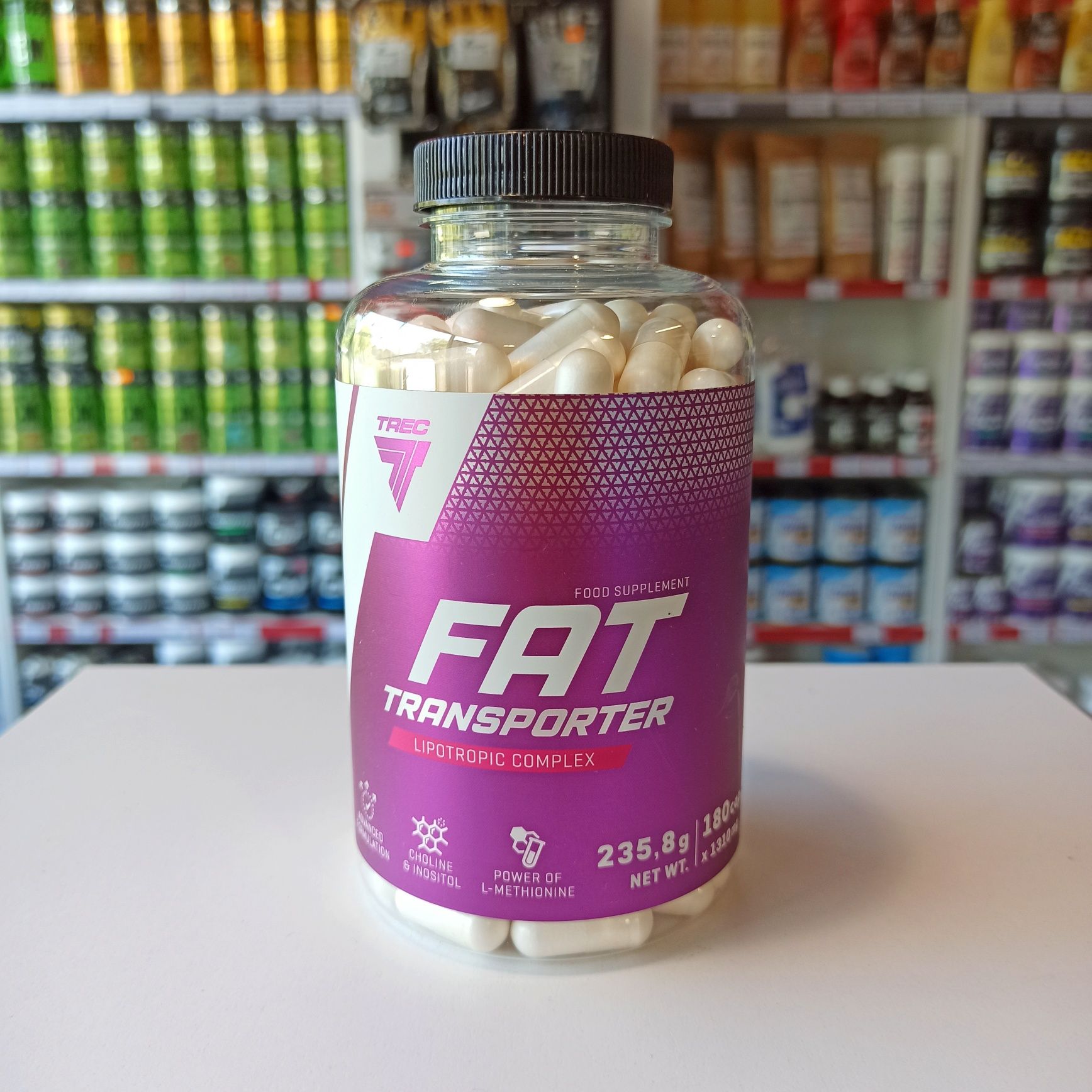 TREC FAT Transporter 180kaps Spalacz Tłuszczu bez kofeiny, Odżywki