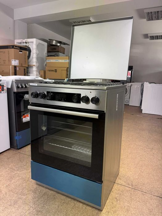 OUTLET nowa Kuchnia gazowo-elektryczna Gorenje GKS6C71XF 60 cm inox C9