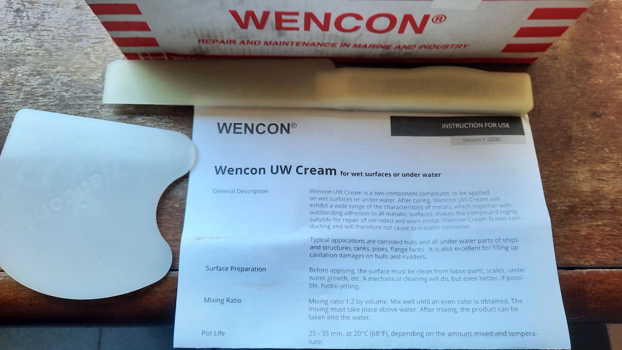 Клей Wencon UW Cream двухкомпонентный корабельный