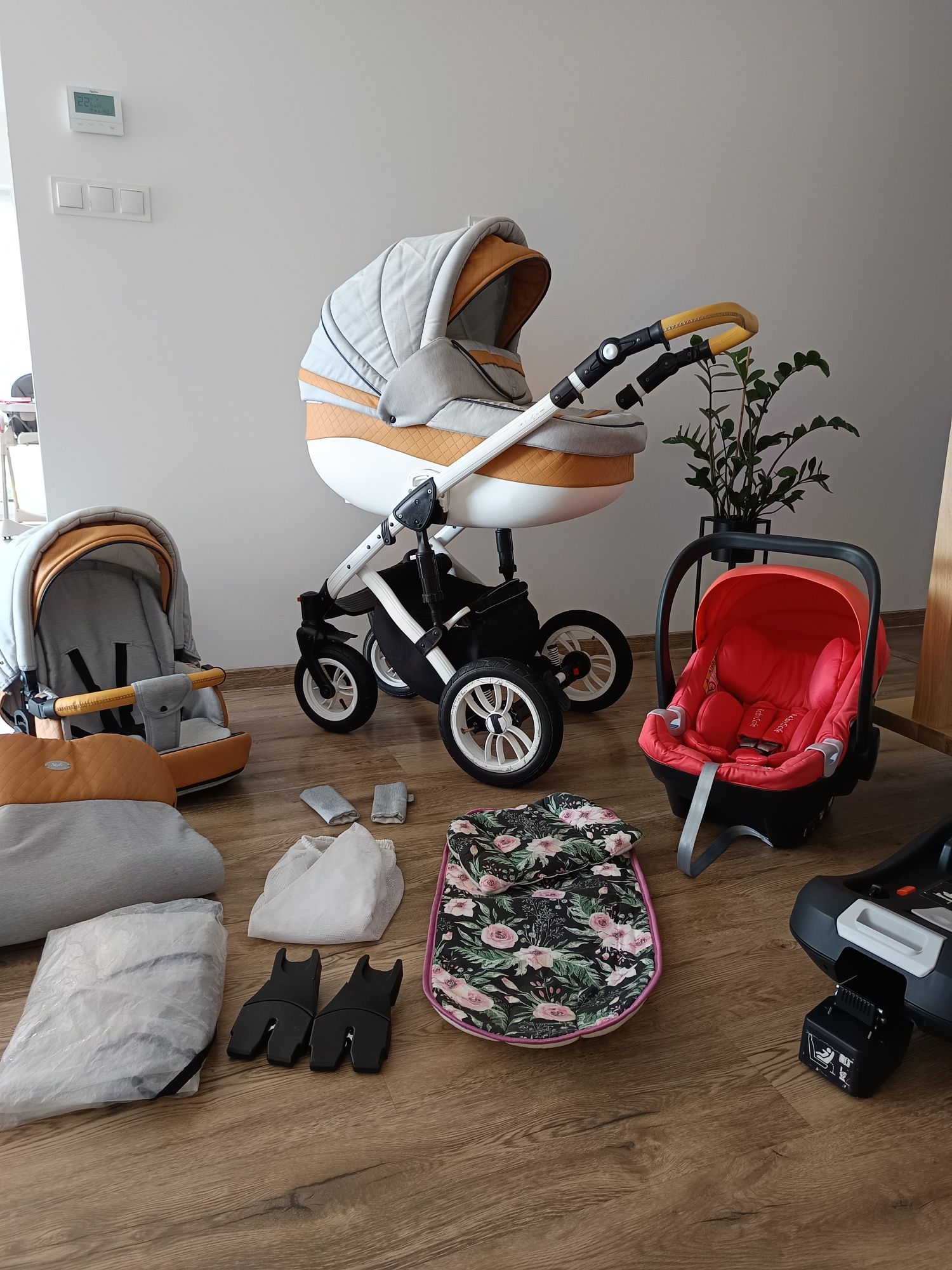 Okazja! Komplet 4w1 Fotelik Baby Safe Baza Isofix wózek  akcesoria