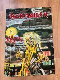 Flaga tekstylna Iron Maiden 105 cm x 74 cm Plakat Na koncert dekoracja