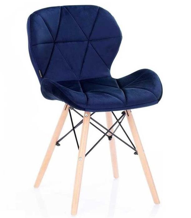 Krzesło Silla tapicerowane nowoczesny design drewno do salonu jadalni