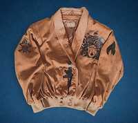 Kurtka boxy oversize lata 90 90s vintage zamsz zamszowa Suede jacket