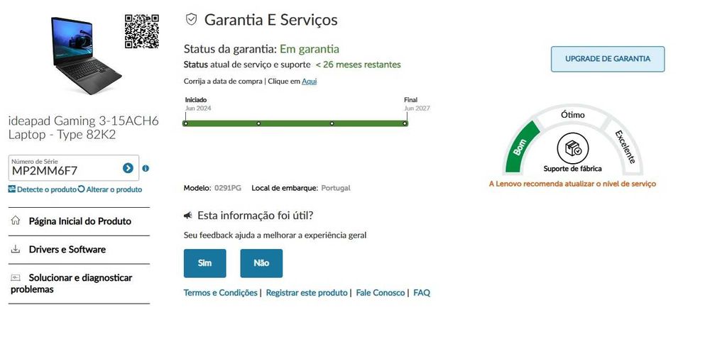 Portátil Lenovo Ideapad Gaming 3 com garantia Lenovo (02 anos)