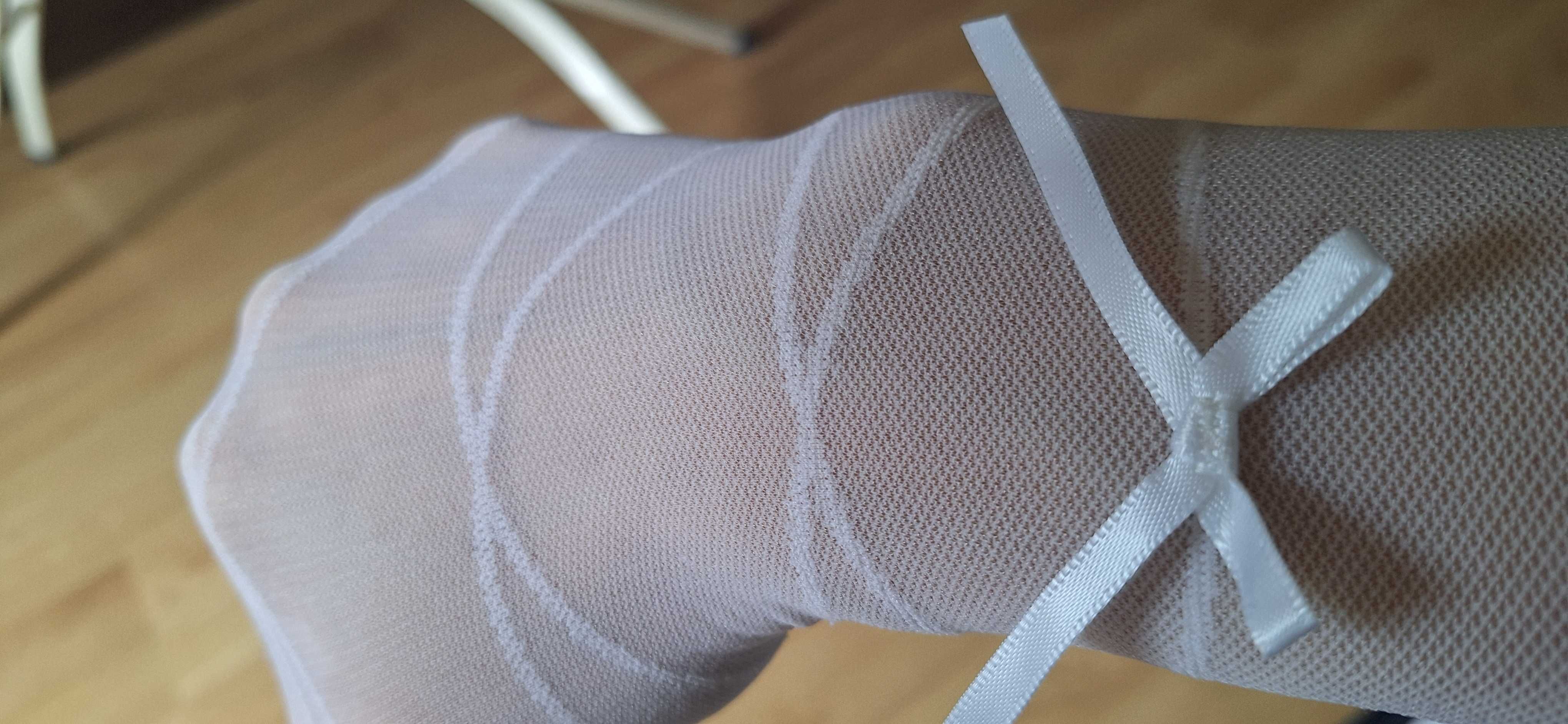 Rajstopy białe dziewczęce Calzedonia NOWE 2 pary r. 140 cm