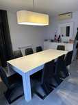 Mesa de Jantar estilo moderno, elegante, 8 cadeiras (+aparador, mv-tv)