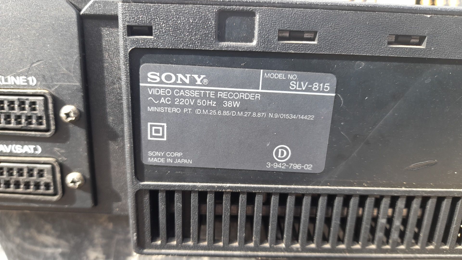 Vídeo gravador Sony a trabalhar a 100%