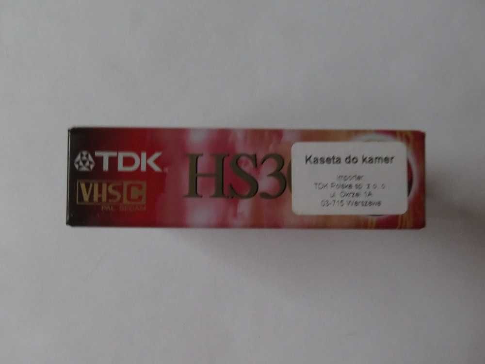 TDK HS30 stara oryginalnie zafoliowana kaseta do kamery systemu VHS-C
