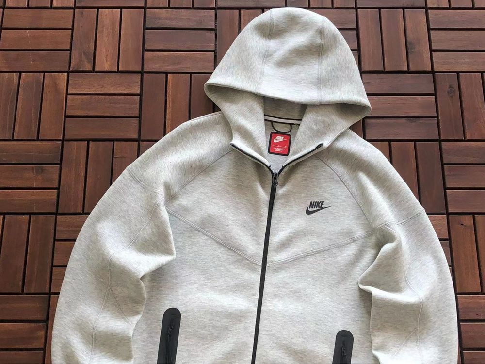 Зіп худі Nike tech fleece сіра 2024 М-ХХL найк