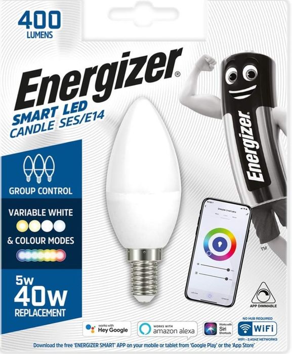 Lâmpada inteligente colorida da Energizer e14 (SEM CAIXA)