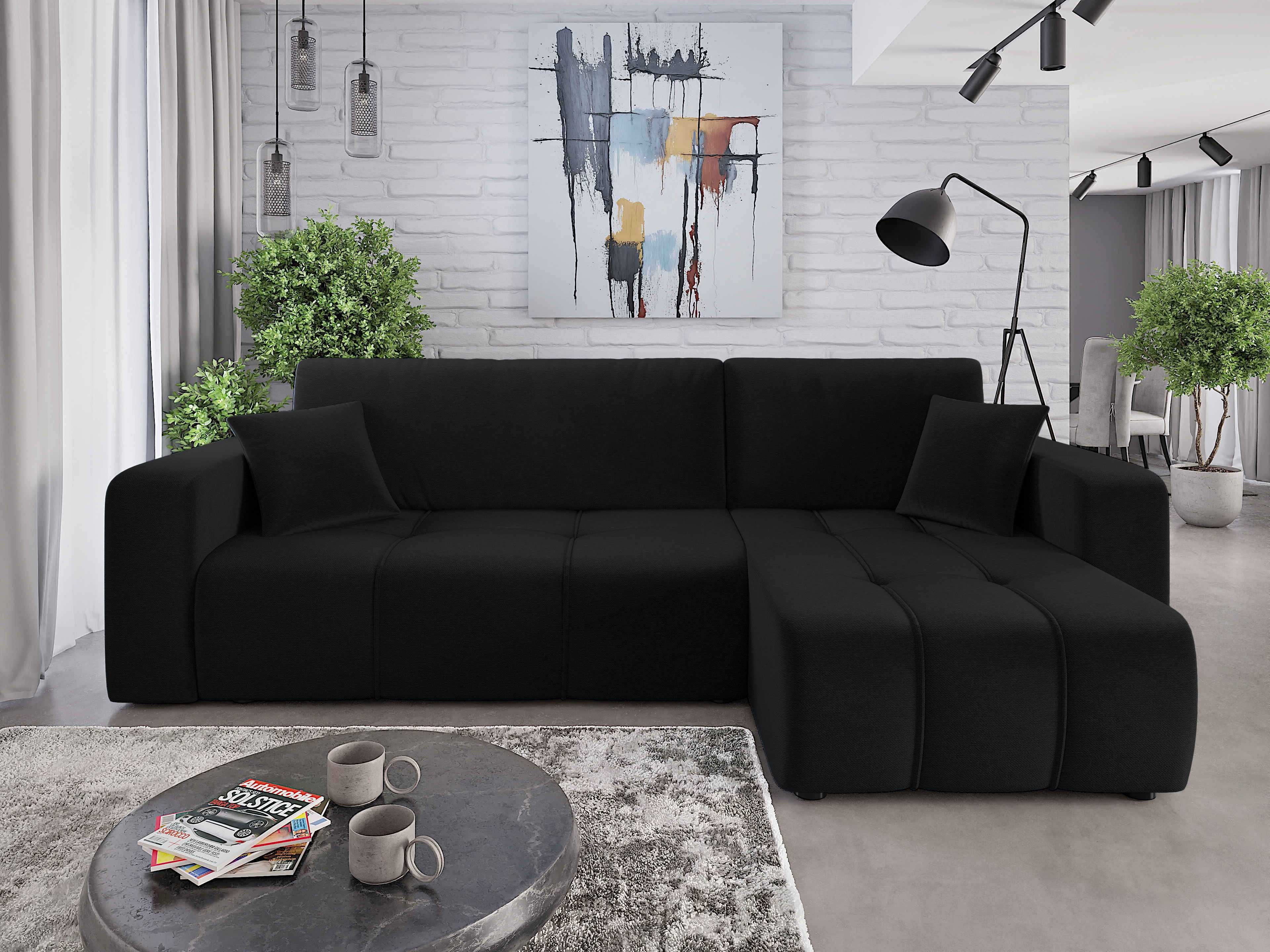 naroznik sofa ALICE L funkcja spania pojemnik Kronos7 sprezyna falista