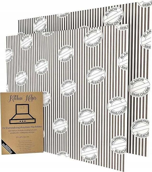 Kitchen Helpis Płaski filtr do okapu kuchennego zestaw 2 szt, 57x54 cm