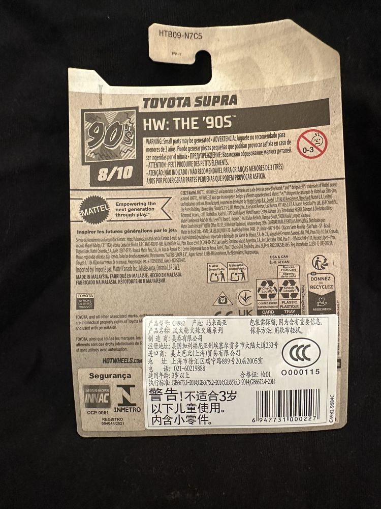 Hot Wheels 2024 The 90’s 8/10 verde escuro Toyota Supra #232