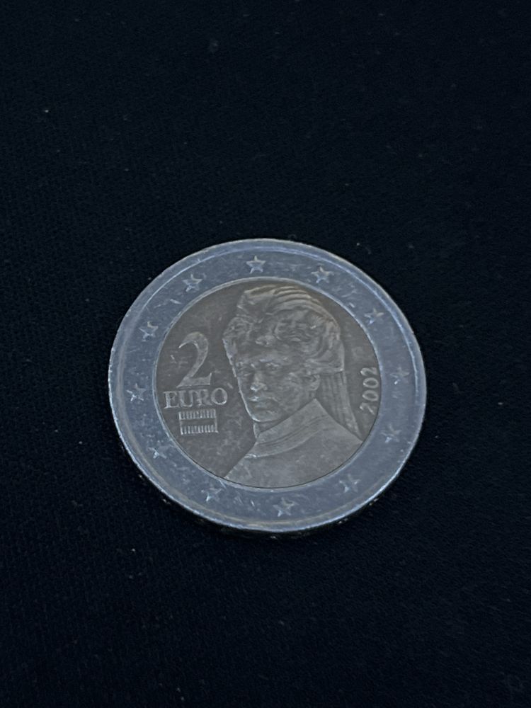 Moeda de 2€ rara, da Áustria, de 2002