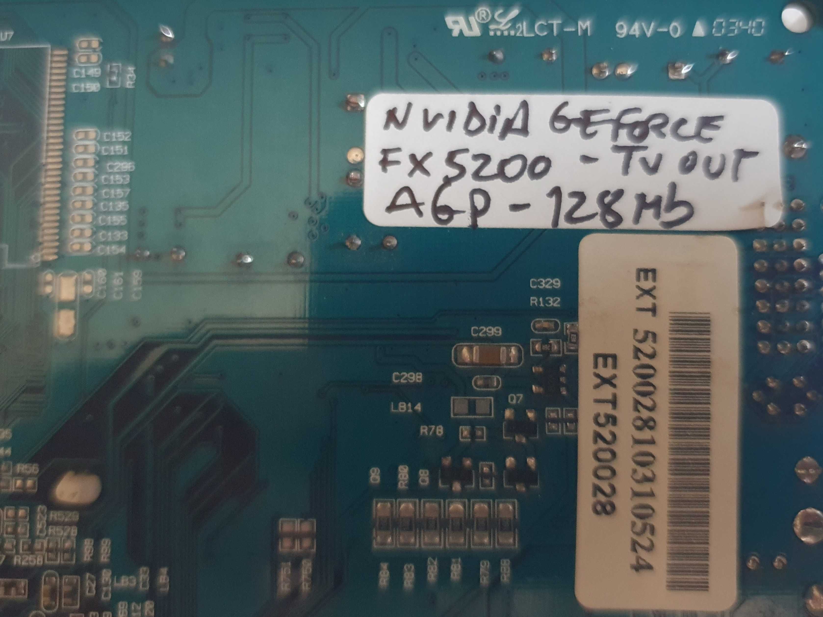 Placa Gráfica vintage, Nvidia Geforce FX5200 A4-NV34 DDR-C1-ZH, 128Mb