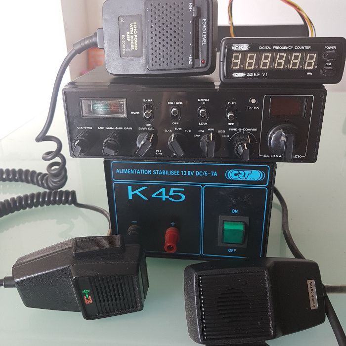 "CB" radio + Frequêncimetro, fonte, 3 ptt`s