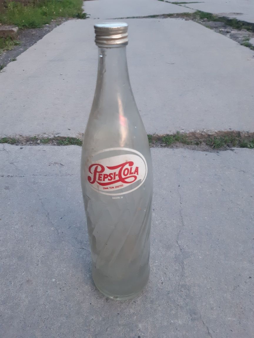 Butelka Pepsi - Cola. 1L. retro -PRL-oryginał