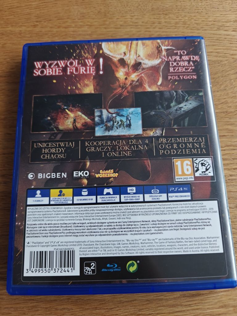 Warhammer chaosbane, polska wersja. Gra PS4, PS5. slim, pro