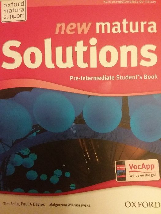 New Matura Solutions Pre-Intermediate,podręcznik do angielskiego liceu