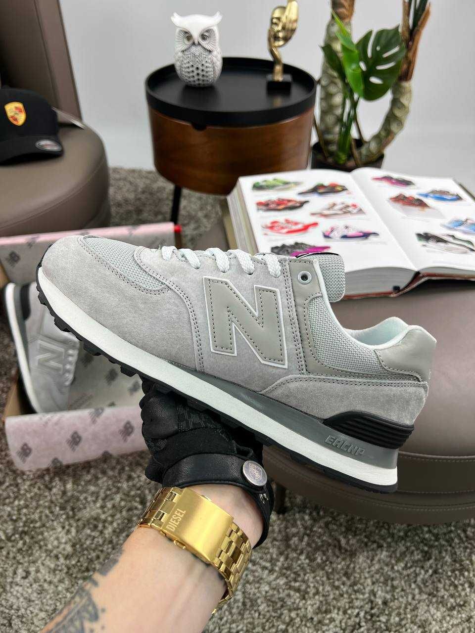 Чоловічі кросівки нью беланс New Balance 574 Light Grey Black [41-46]
