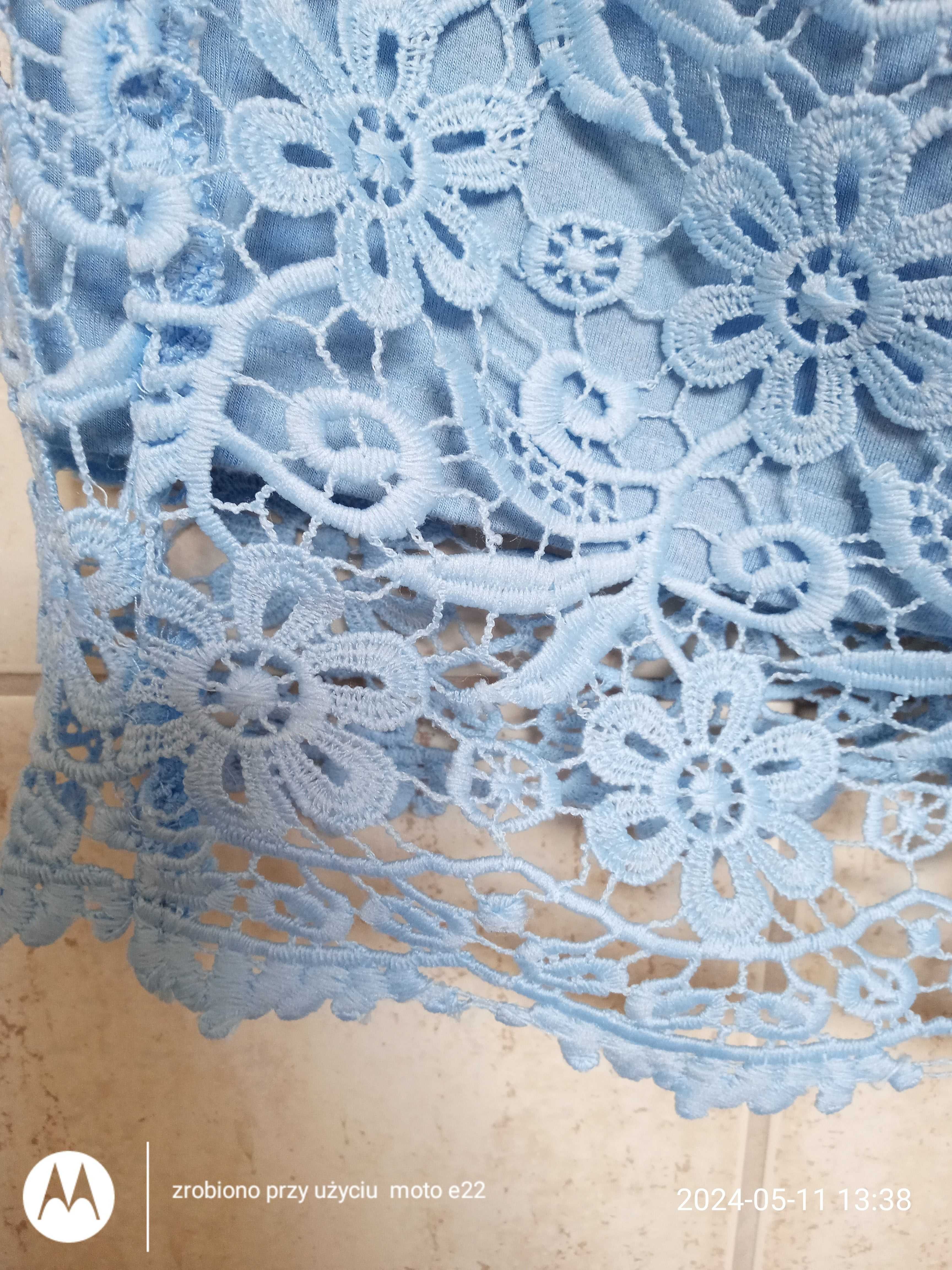 Orsay spódnica koronkowa Boho Baby Blue 36 S