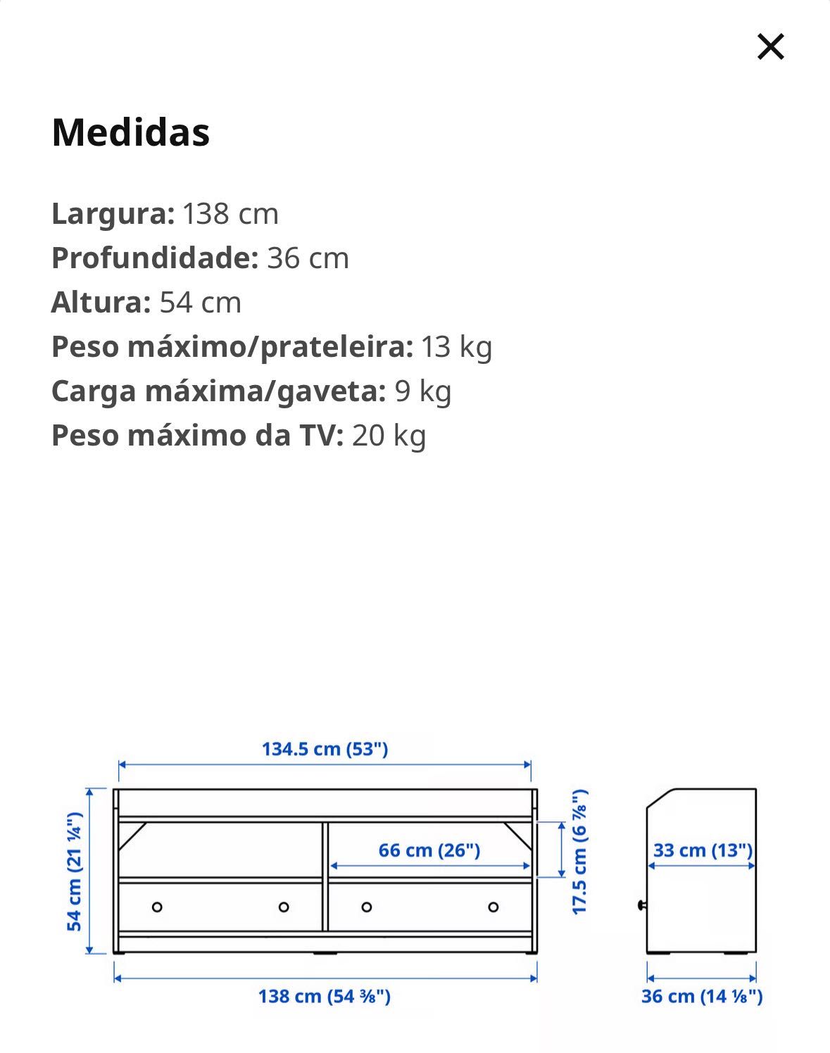 Móvel TV Hauga IKEA
