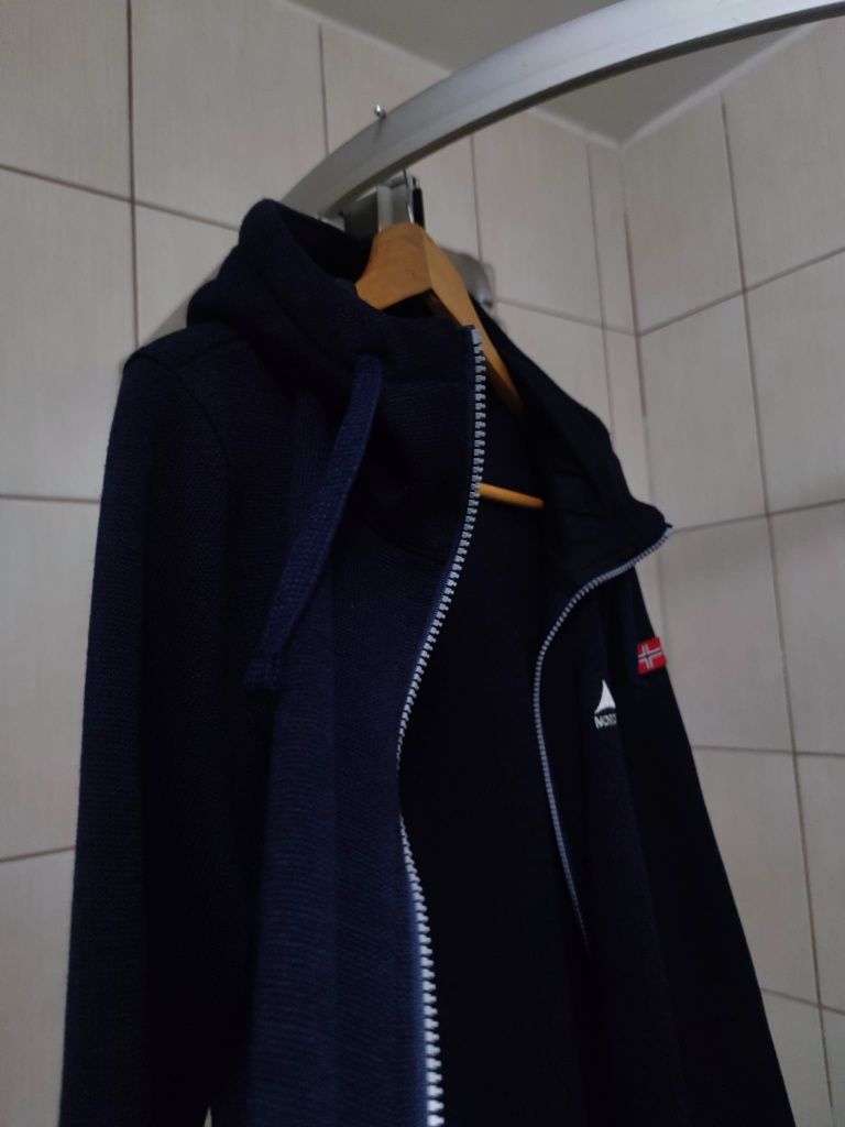 Bluza damska XL Nordberg red granatowa classic sport retro outdoor gor