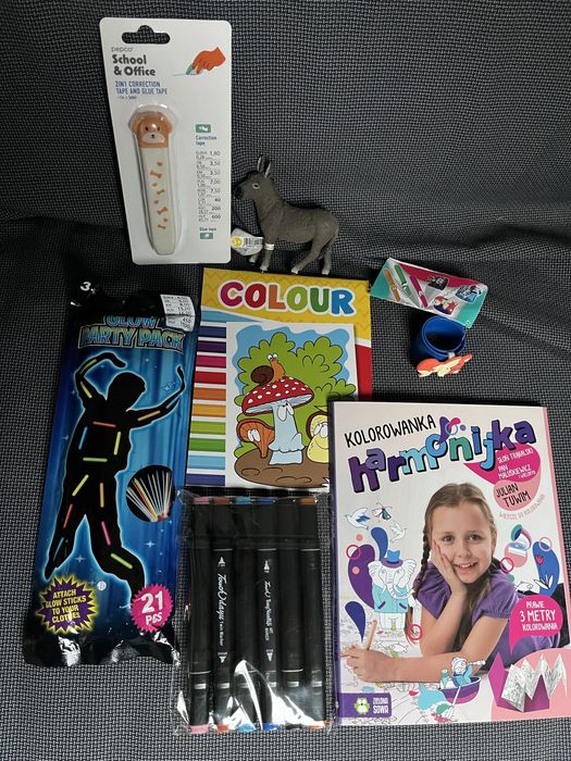 Zabawki dla dziecka 3-5 lat, kolorowanki, markery itp, wszystko nowe