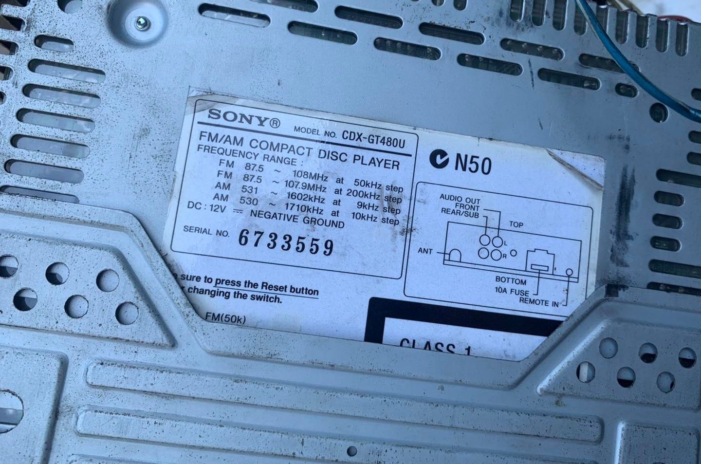 Sony CDX GT 480 U