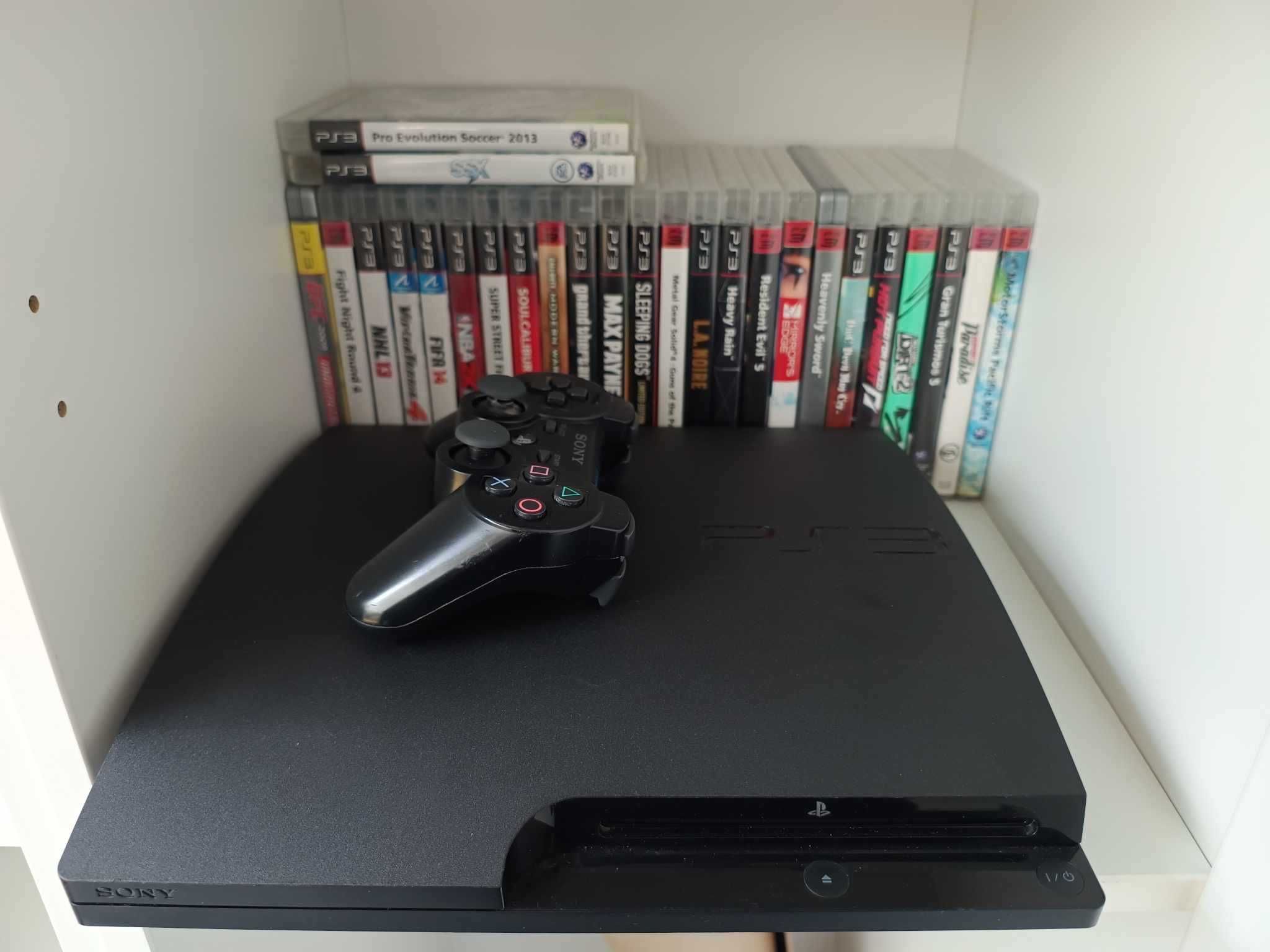 Playstation 3 + Pad + 26 gier