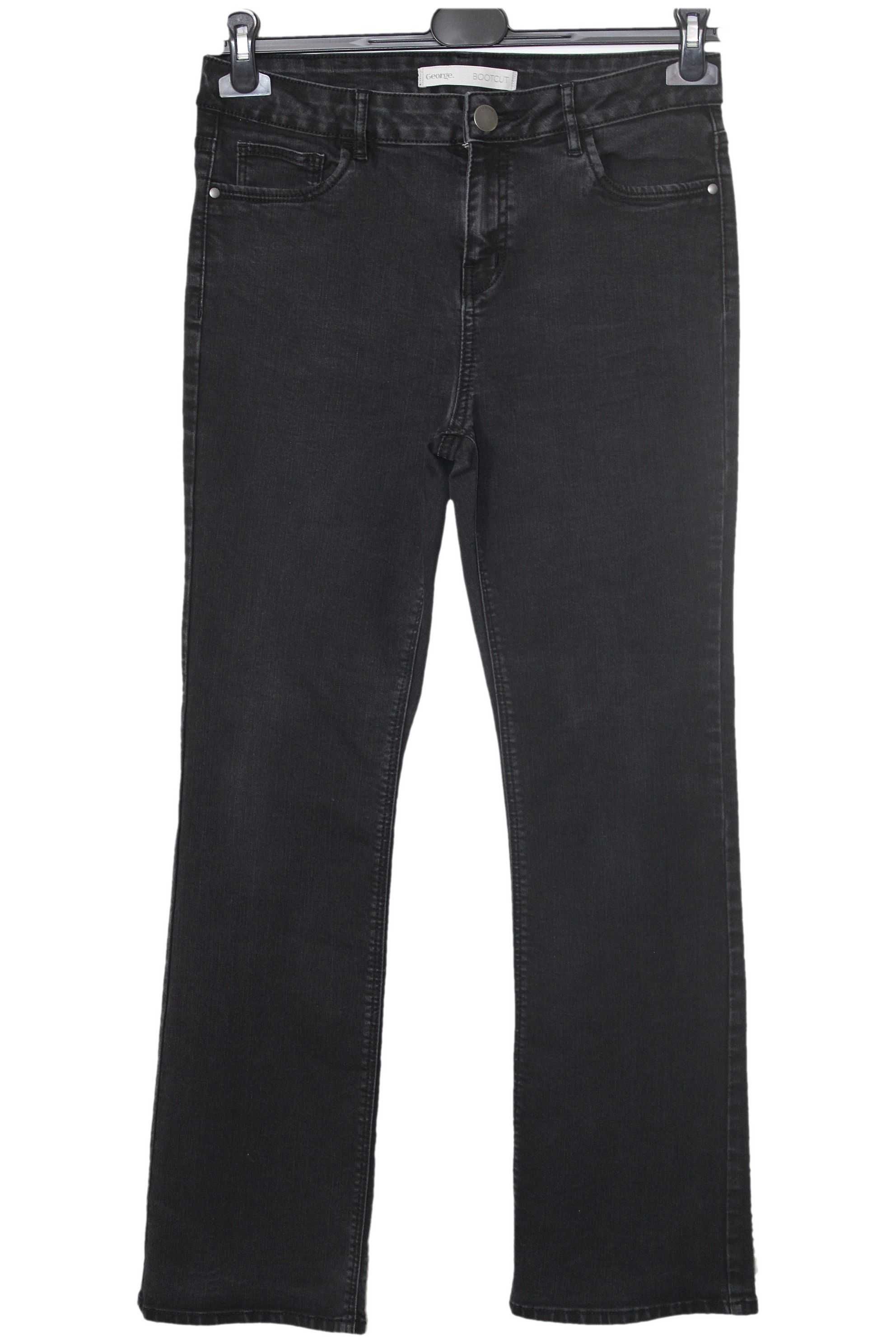 y4 GEORGE Damskie Czarne Spodnie Jeans Bootcut 40 L